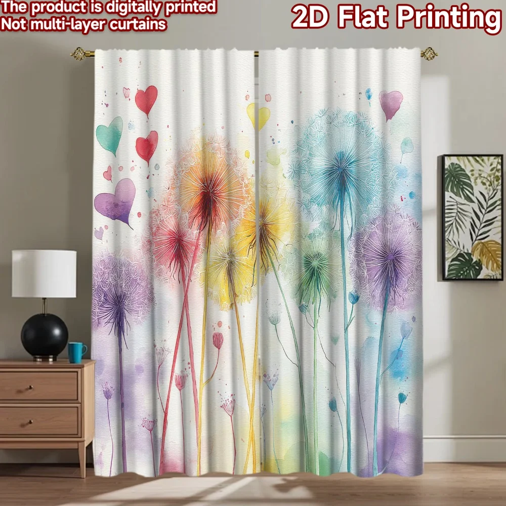 

1pc 2D flat Photography Backdrop Background cloth Colorful Dandelions and Hes 100% Polyester Holiday Decorations Perfect for