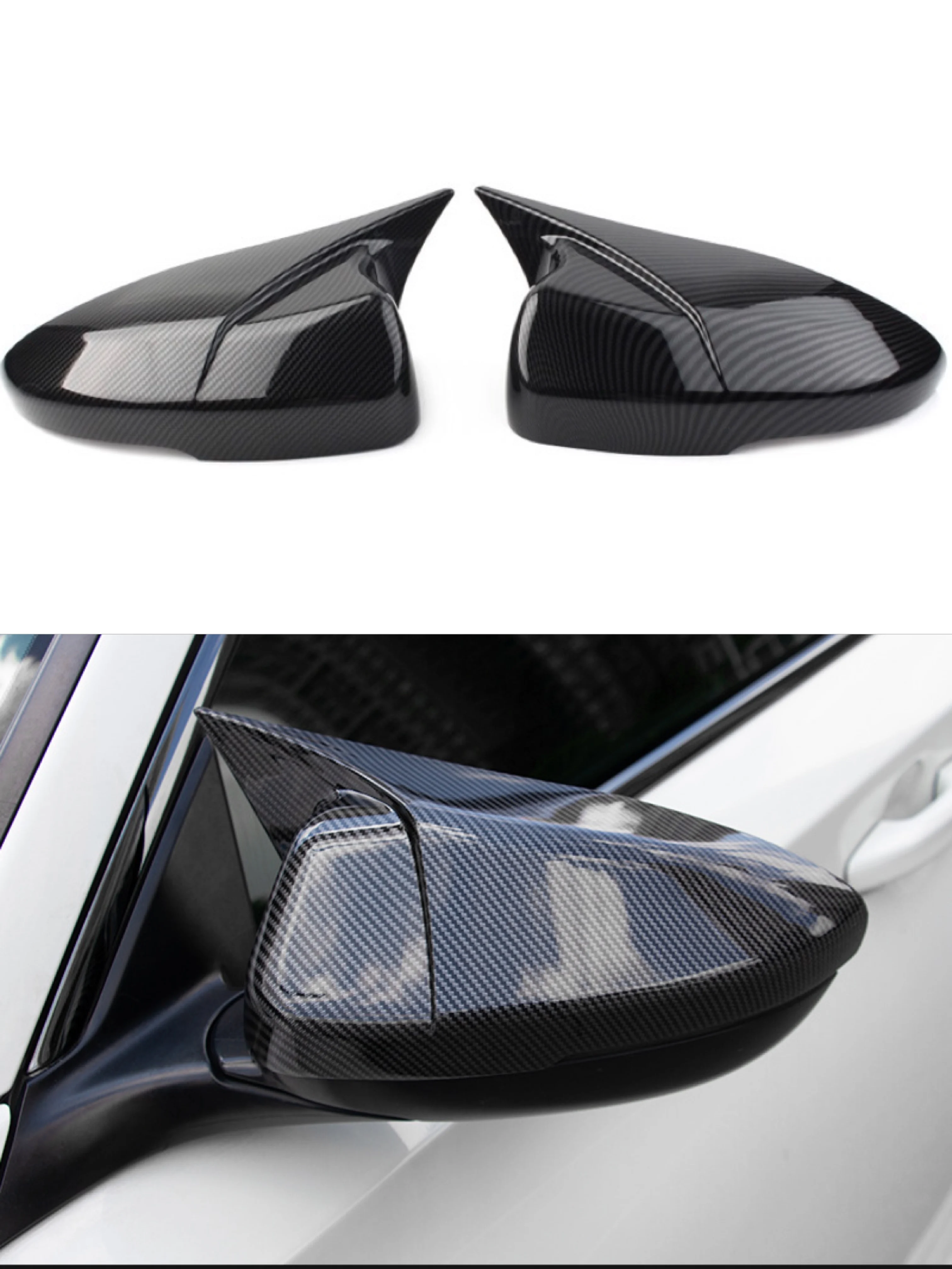 

Rearview Side Mirrors Cap Cover Decorative Trim For Honda Accord 2018 2019 2020 2022 Deluxe Version Carbon Fiber ABS Auto