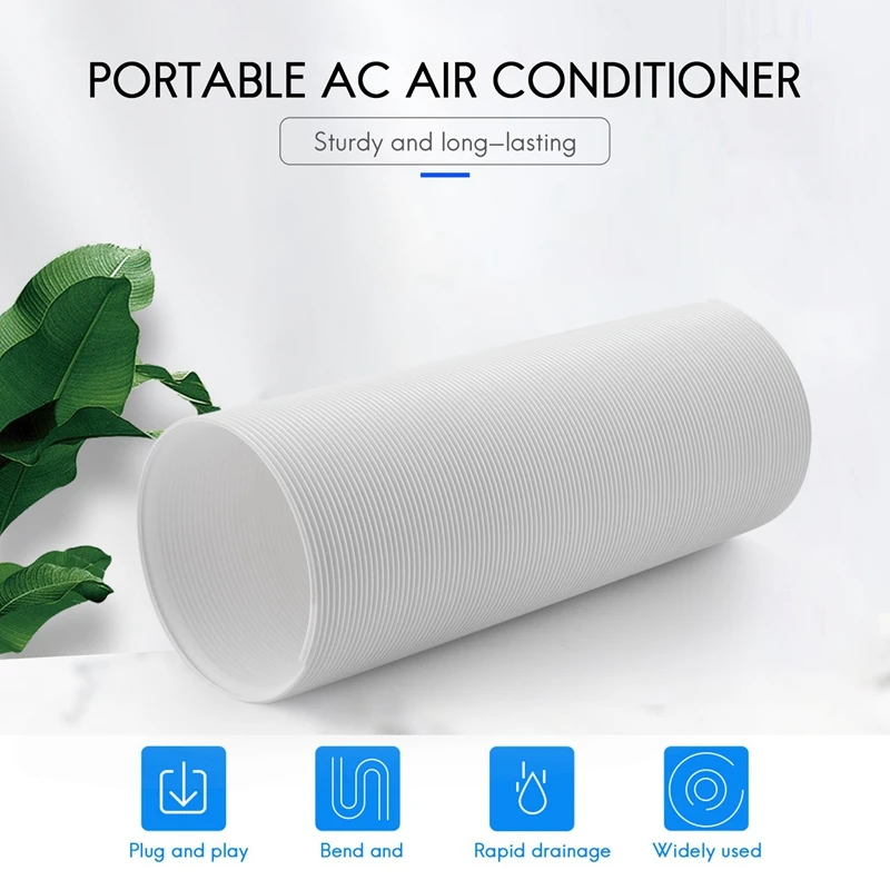 Universal Pipe Air Conditioner Exhaust Hose Ducting Air-Conditioning Exhaust Pipe 5.1 Inch Width PVC Duct Hose