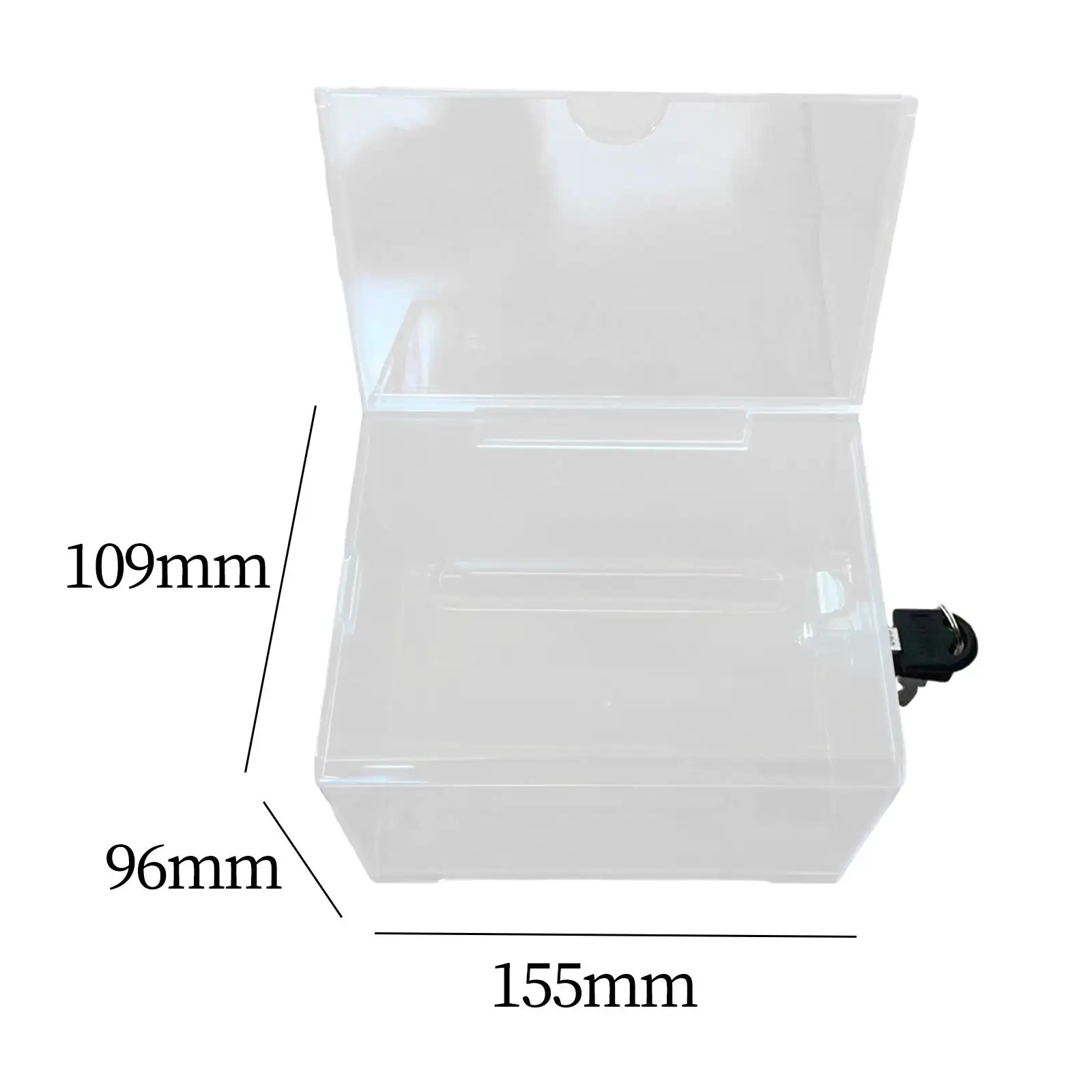 Clear Donation Box Lockable Ticket Container Raffle Ticket Box Acrylic Donation Box for Fundraising Voting Tabletop Reception