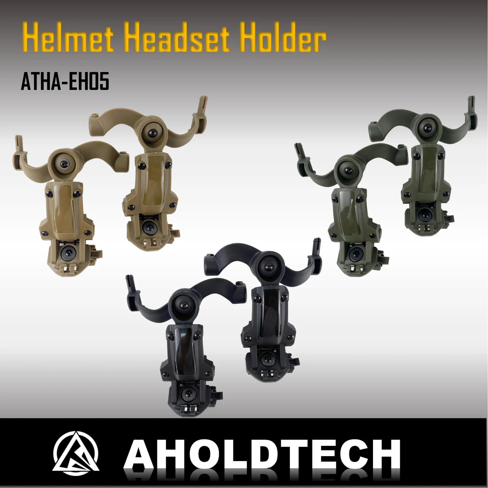 holdtech tactical headconjunto suporte suporte de fone de ouvido rapido mich arc wendy m lok capacete rail mount adapter earmor headphone 01