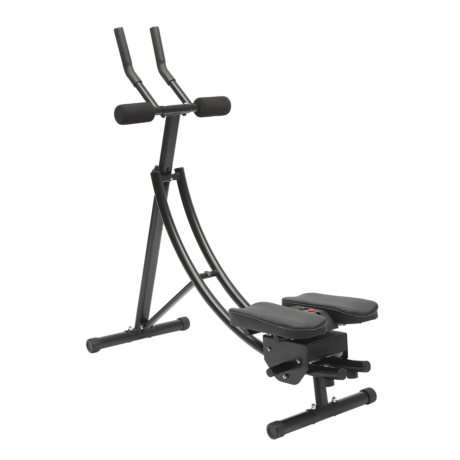 

Adjustable Ab Machine, 120° Dual Track, 330lbs Capacity, Carbon Steel, Silent Roller Workout