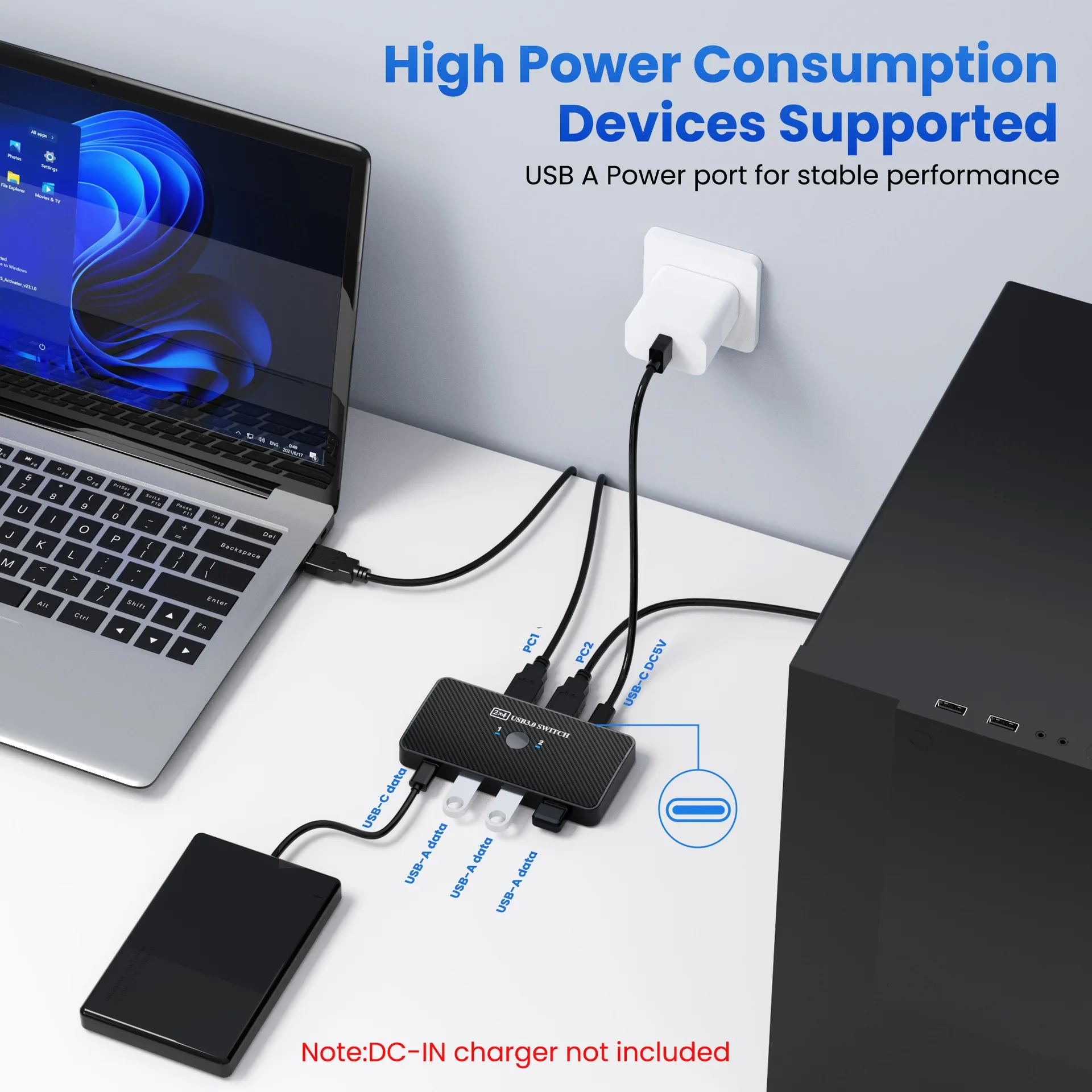 Usb3.0 kvm switch adaptador usb 3.0 switcher 2 entrada 4 saída usb switcher kvm impressora compartilhador para teclado de computador