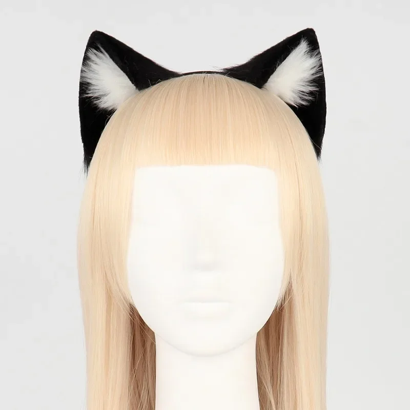 Animal Ear Hairband Fluffy Cat Ears Handmade Japanese Style Headdress Lolita Accessories Role Play Comic-Con Props Unisex