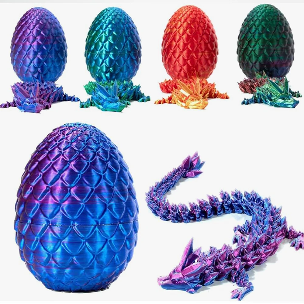 3D Cartoon Dragons Egg Fidgets Toy Set Elegante Desktop Artesanato Decoração Presente Para Aniversário Páscoa