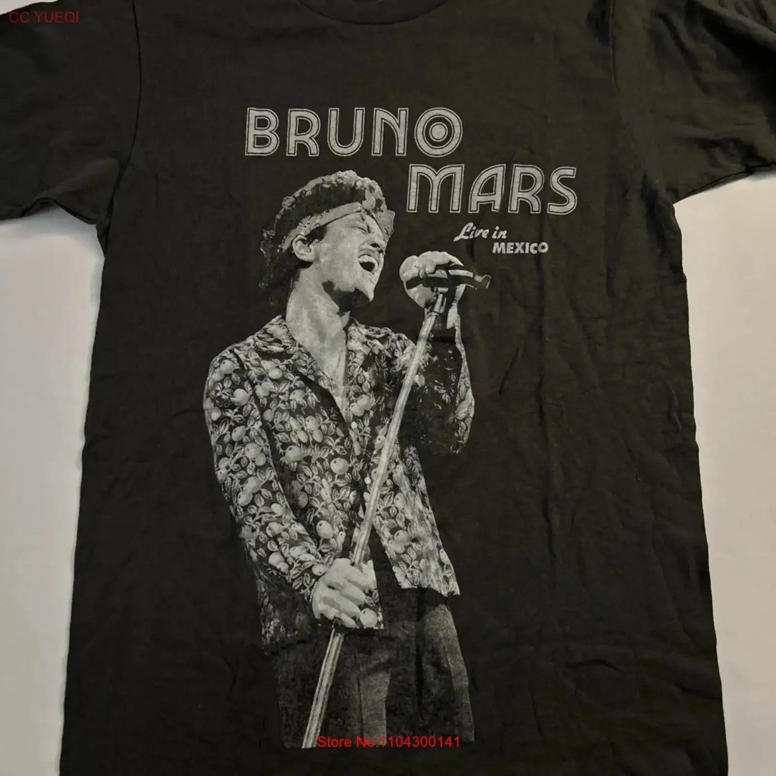Bruno Mars Live In Mexico City 2024 T Shirt Size Small vintage Washed Comfortable Stretched Casual Breathable designer clothes