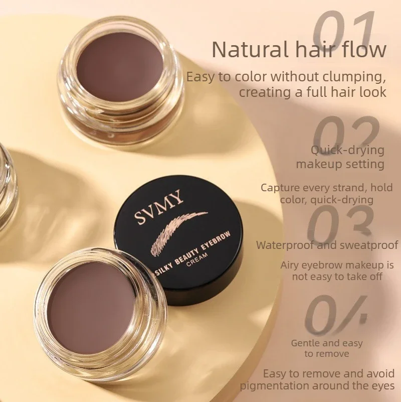 Matte Brown Black Wild Augenbrauencreme 3D Natürlicher Tönungs-Augenbrauengel-Wachs Wasserfest Langanhaltend Augen-Make-up Kosmetik-Tools
