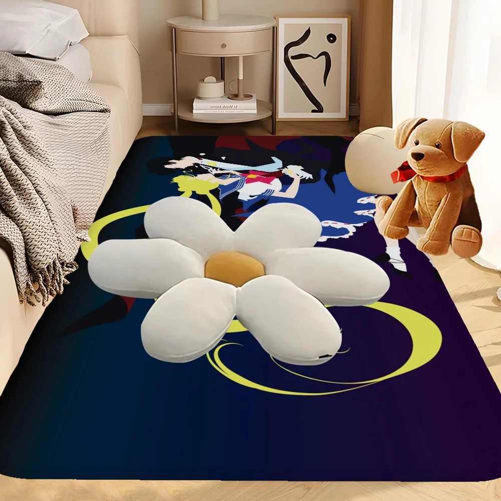 S-Sailor M-Moon Floor Mat Cheaper Anti-slip Modern Living Room Balcony Printed Bedside Mats