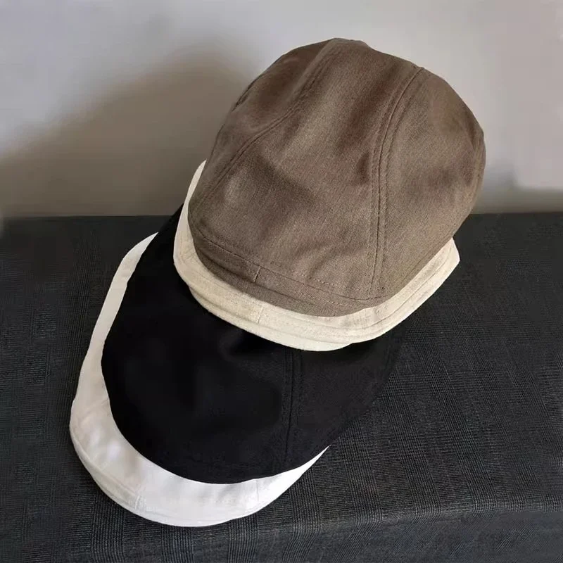 Big Size 62cm Light Thin Linen Newsboy Caps Men Women Vintage Berets Fashion Detective Painter Hats Retro Driver Advancing Caps