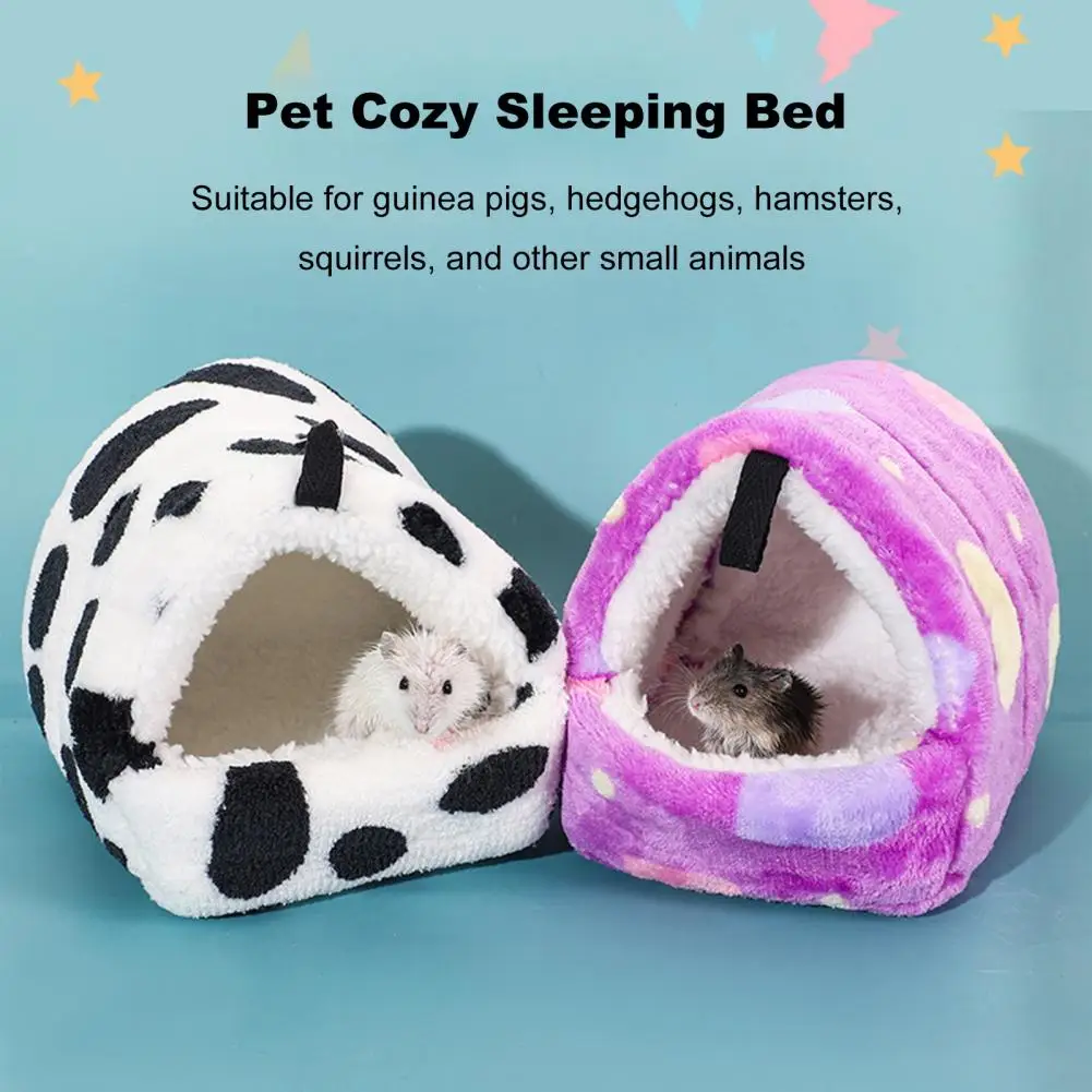 

Hamster Nest Cute Small Animal Sleeping Bed Hamster House Mini Pet Bed Winter Warm Cozy Nest for Rabbit Squirrel Guinea Pig