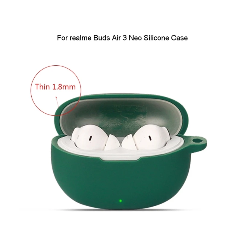 หูฟังไร้สายแบบนุ่มสำหรับเคสที่เหมาะกับ RealmeBuds Air 3 Cover กันกระแทกสำหรับเคสแบบล้างทำความสะอาดได้ Anti-dus