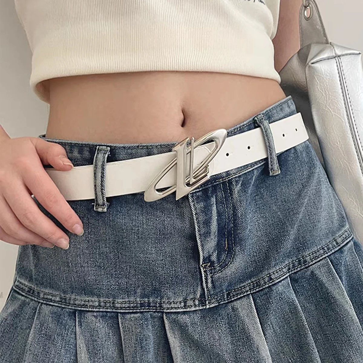 Designer Belts For Women High Quality Luxury Brand Female Waist Black Pu Leather Waistband Girls Jeans Corset Belt White