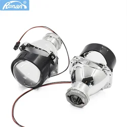 Ronan 2pcs 2.5inch Bi-xenon Ver9.5 H4 Socket Car Headlight Projector Lens Use D2S/D2H Lamps for Car Headlight Upgrade