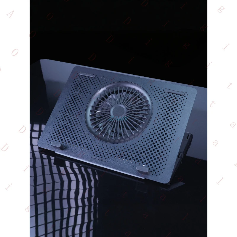 W W Universal Aluminum Alloy Laptop Cooler with Five Fans, Adjustable Speed, 4-Position Angle Adjustable Stand