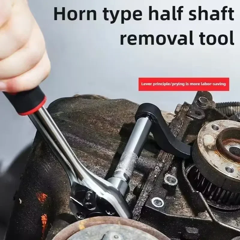 Car Angled Half Shaft Removal Tool Crowbar Adapter Head Ratchet Open-end Wrench Adaptor Axle Shaft Removal Car Repair Tools - view 4
