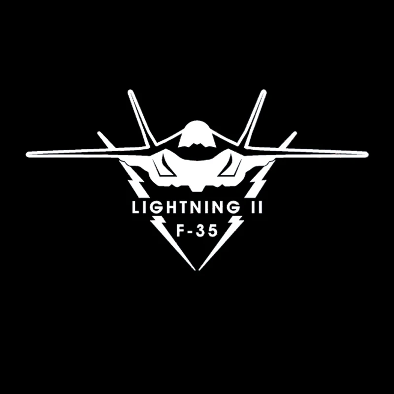 F35 Fighter Design Car Window Reflective Sticker Waterproof Car Bumper Decor Vinyl Decal