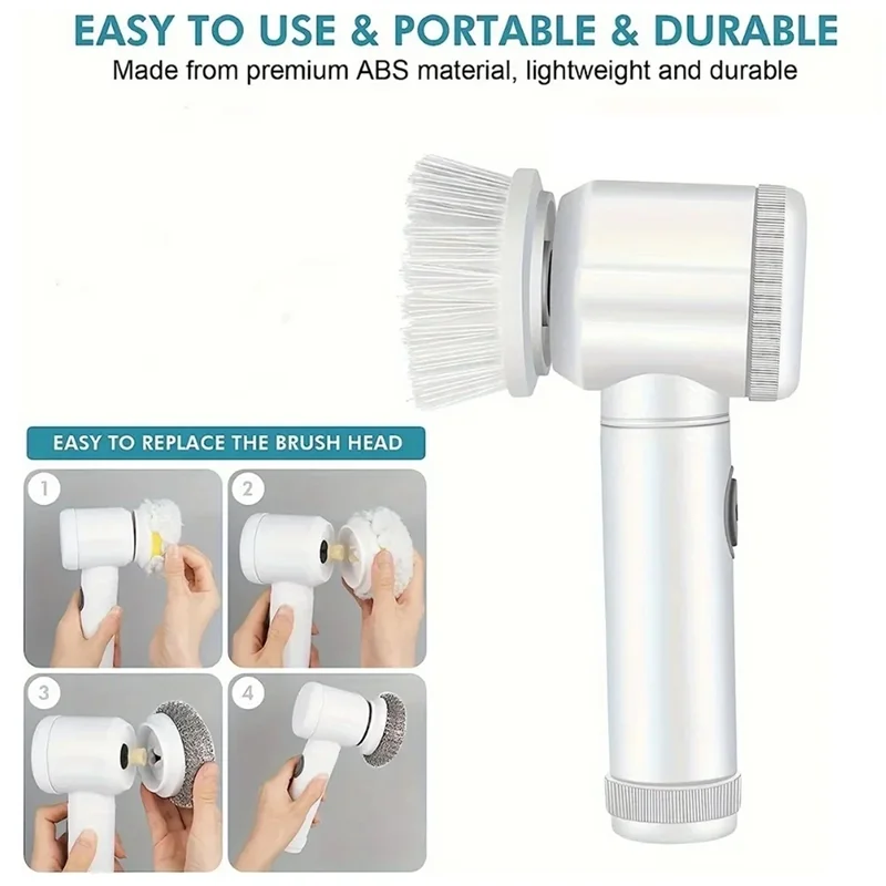 B25B Uniwersalna szczotka do czyszczenia Bezprzewodowa elektryczna szczotka ręczna do kuchni, łazienki i toalety