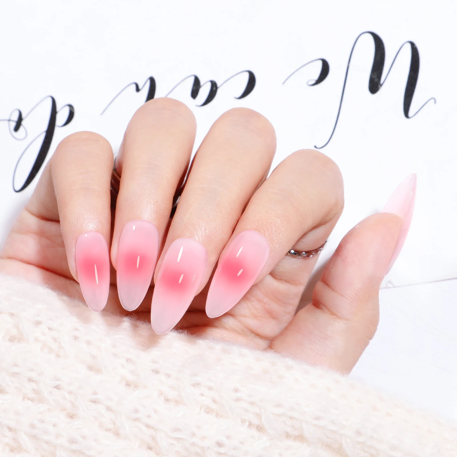 PEACECOLOR 6-teiliges 7-ml-Nagelgelee-Gel-Nagellack-Set – rosa, nackt, milchig blau, lebendige Farben, langlebiges Nail-Art-Gel-Geschenk für Frauen