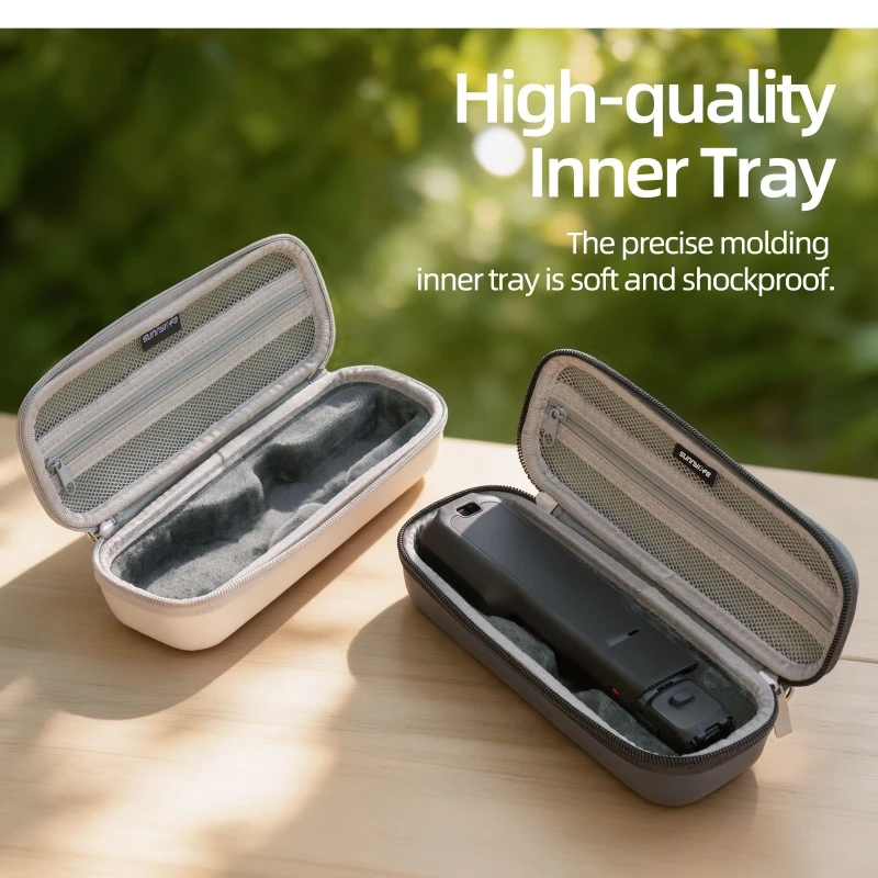 Daily Use Camera Carry Shell Storage Bag with PU Outer Layer and Separate Lid Sleeve for Camera H8WD