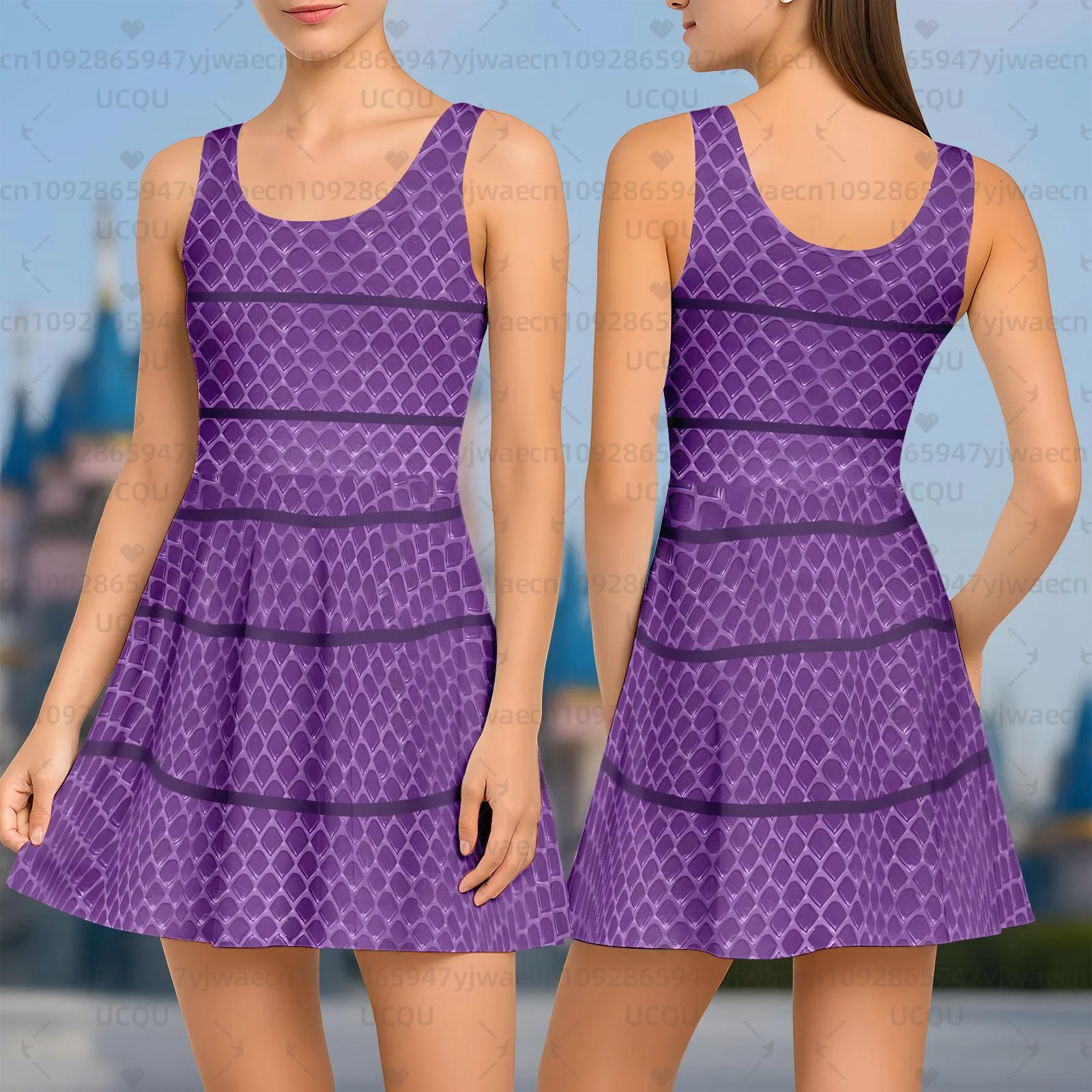 Zomer Vrouwen T-shirt Jurk Plus Size Casual Monsters Inc Sulley Mike Wazowski Skater Jurk Mouwloze Jurken Dameskleding