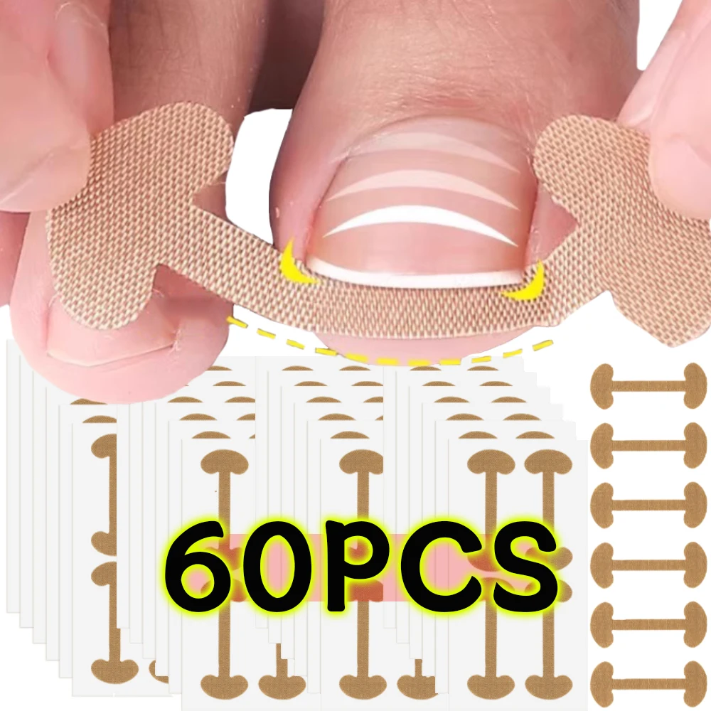 20/40/60 Uds pegatinas correctoras de uñas impermeables parches correctores de uñas encarnadas tratamiento recuperar Corrector herramienta de cuidado de pedicura