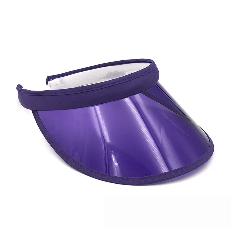 Modische Sommer-Outdoor-Sport-Sonnenschutzkappe Unisex Transparenter Plastik-Visor-Hut Bonbonfarbener PVC-Sonnenschutzhut UV-Schutzhut – Detail 2