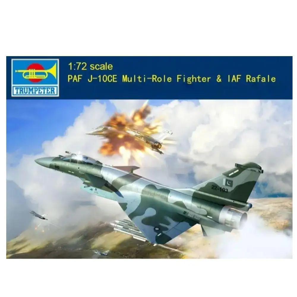 

Trumpeter 01699 1:72 Scale Chinese PAF J-10CE Multi-Role Fighter & lAF Rafale Assembly Model Kit