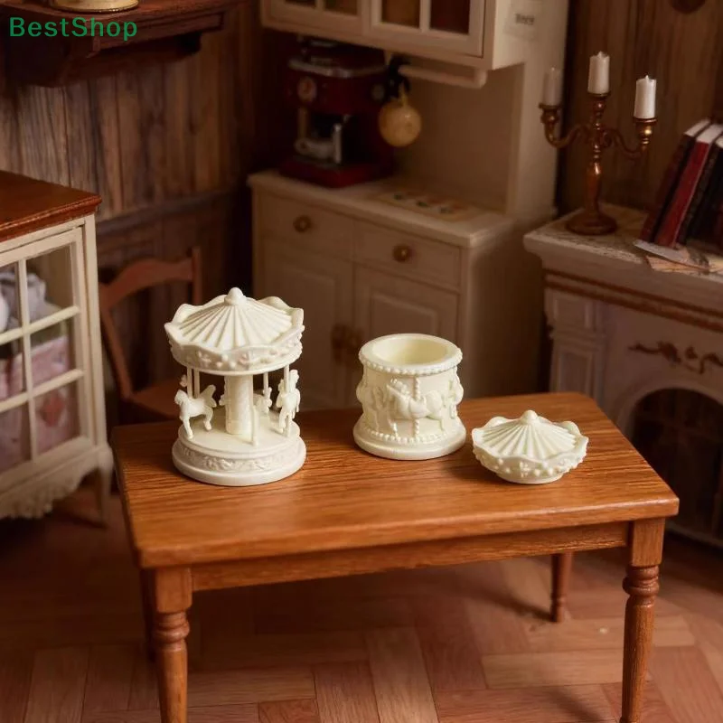 ♥ 1:12 Puppenhaus-Karussellglas – dekorativer Miniatur-Kanister für Puppenhaus, Wohnzimmer, Küche, Möbelzubehör