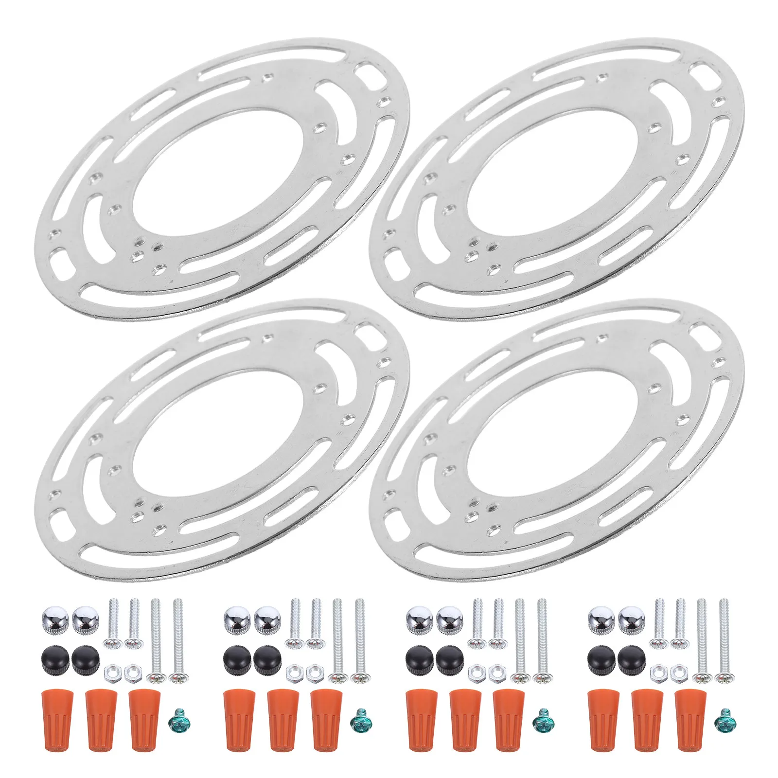 4Pcs Ceiling Light Bracket Kit Metal Crossbar Mounting Plate for Light Fixture Mount Round Lights Bracket Electrical Fixture