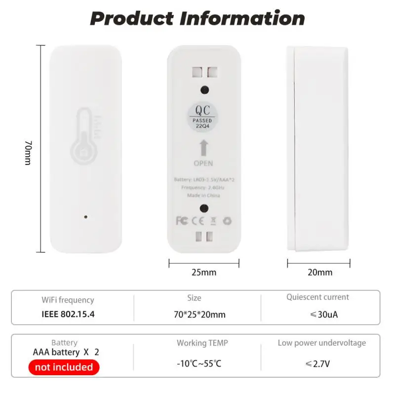 투야 와이파이 온도 습도 센서, 실시간 모니터링 지지대, 아마존 알렉사 홈 어시스턴트, 원격 적외선 스마트 제어