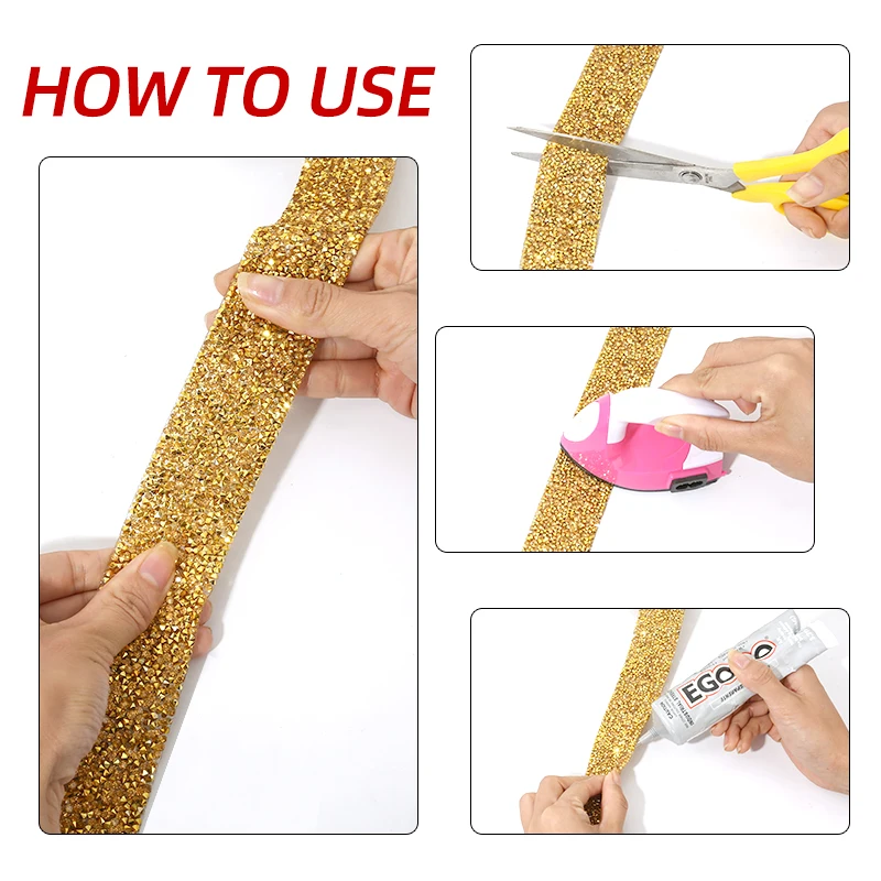 Ducrystal 1Yard/Pack 20Mm Hars Strass Trim Lint Hot Fix Crystal Chain Decoratie Gebruik Voor Diy Kledingstuk Ambacht