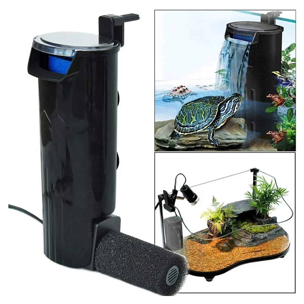 Aquariumfilter 5W Reptielfilter voor laag water Plastic reinigingswaterpomp Schildpadtank Krachtige filtratiewaterpomp