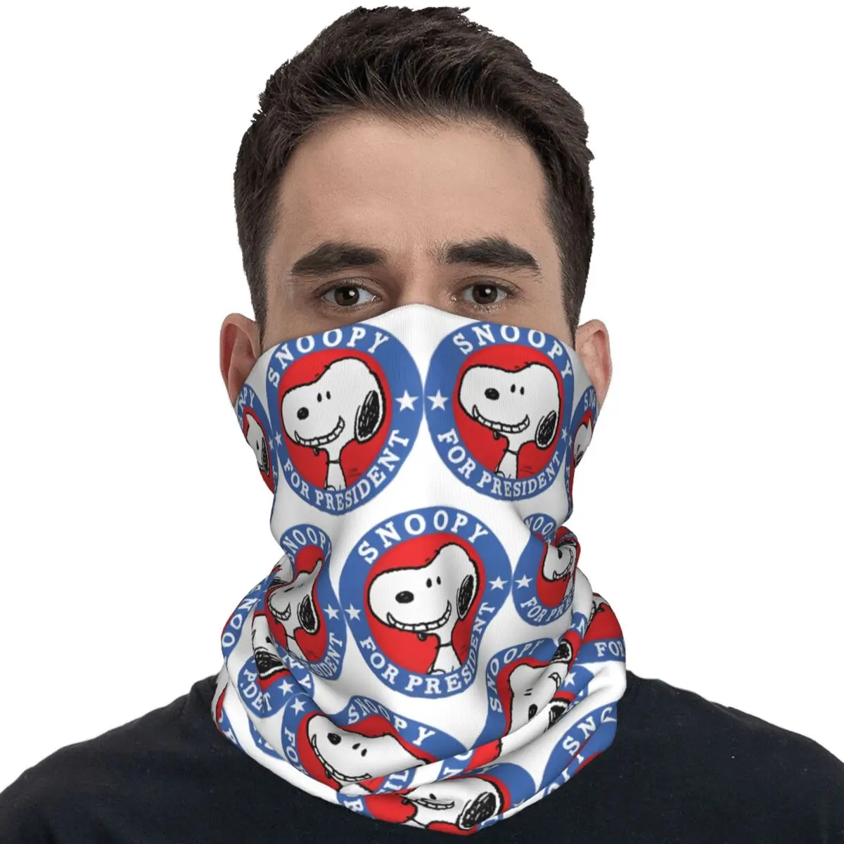 Peanuts Snoopy Balaclava Outdoor Sports Cycling Mask Protection Seamless Soft Tactical Mask Spring Vintage Neck Gaiter