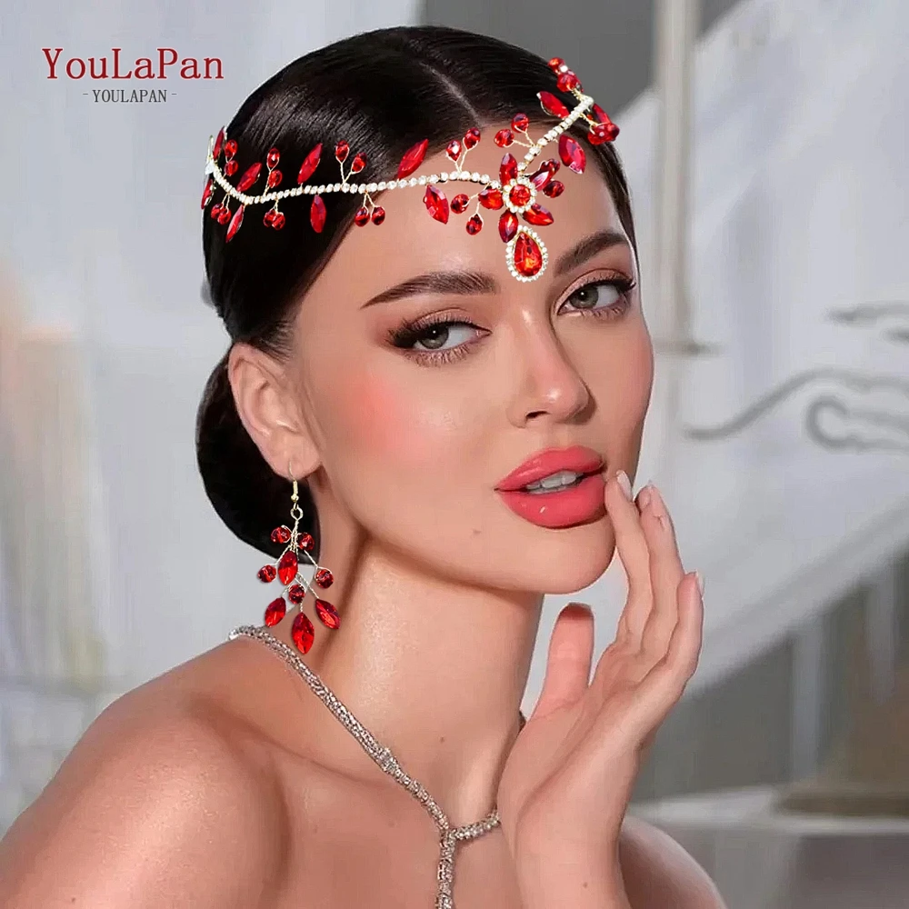 

YouLaPan Bride Rhinestone Headband Wedding Shiny Headpiece Women Fashion Headwear Handmade Banquet Party Hair Accessories HP930