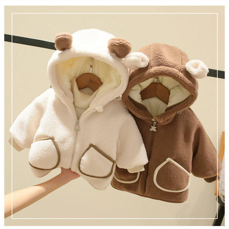

1-5T winter children kids boys girls fashion casual thick snow wear warm hooded Coat jacket