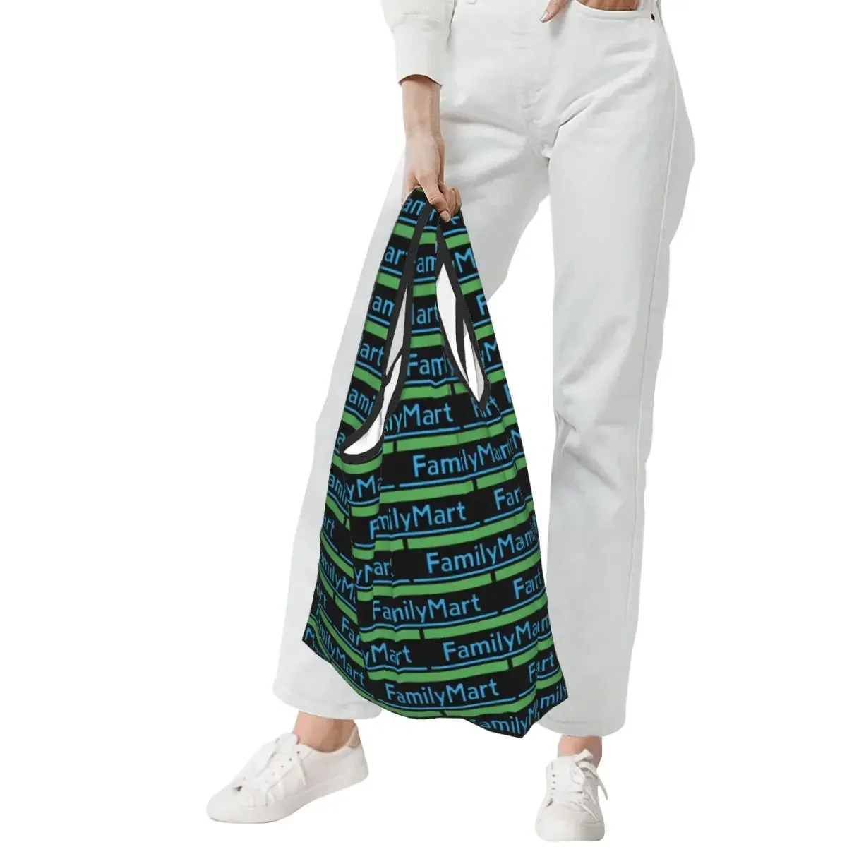 Family Mart Logo Japan (Konbini) Shopping Bag Portable Tote Bags Reusable Shoulder Shopper Bag Grocery Handbag