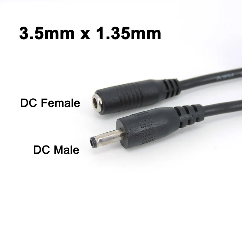 DC Female to Male Extension Cord 5V 2A 3.5x1.35mm / 12V 5A 5.5x2.1mm Plug Jack Connector Cable Power Supply Adapter Line