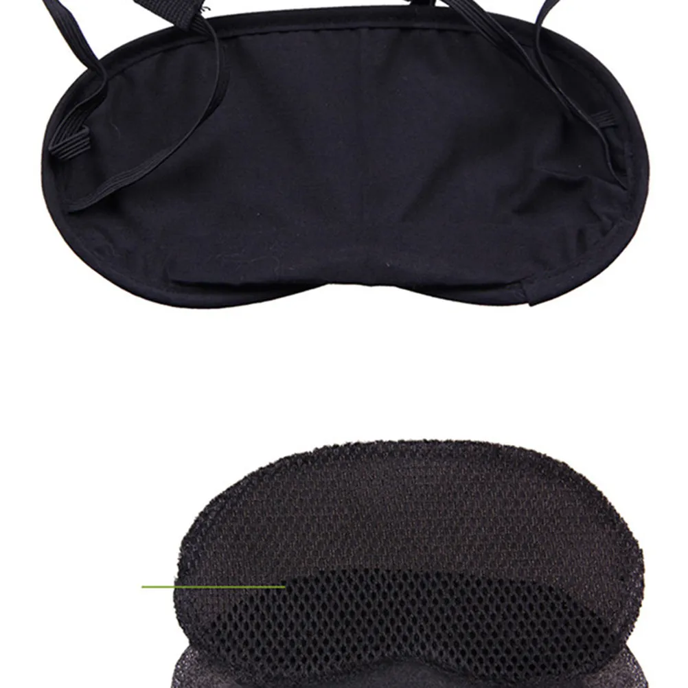 Bamboo Charcoal Eye Mask Sleep for Adults Unisex Lightweight Breathable Adjustable Elastic Strap Light Blocking Nap