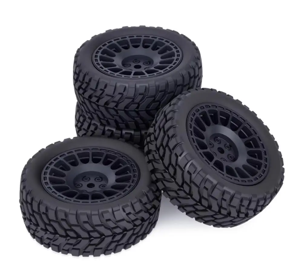 1/10 Rally Tires Racing Wheels 75mm Buggy Tyres 12mm Hex for 1/16 RC On Road Cars Tamiya WLtoys HPI ARRMA HSP 94123 94122 D4 CS