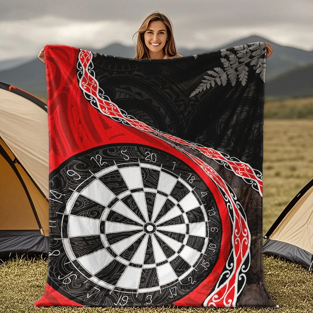 New Zealand Dart Tribe Pattern Blanket for Sofa Bed Travel Camping Living Room Office Conditioning Blanket for All Seasons Gifts