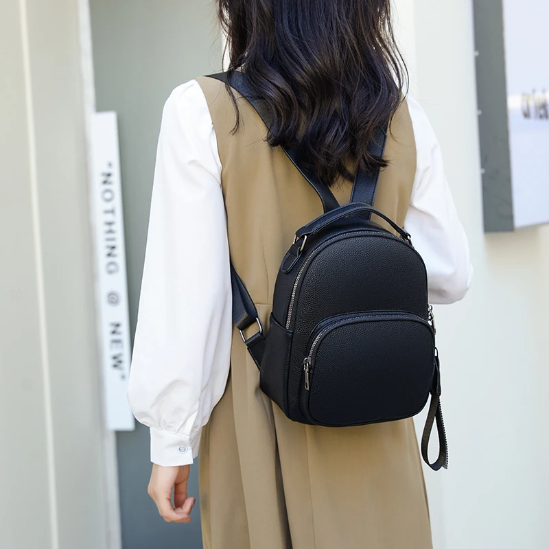 Women Designer Brand Backpack Purses High Quality Leather Female Vintage Bag School Bags Travel Bagpack Ladies Bookbag Rucksack