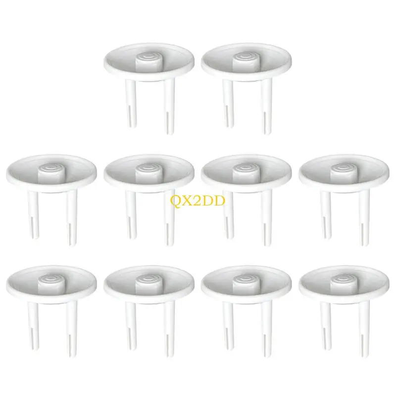 

10pcs Safety Socket Cover Lightweight Design Shockproof 2Pin Child Protective Plug Guard for Nursery and Living Room