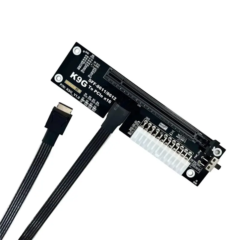 [NEW!】 For Laptop For External Graphics Card GPU Dock Notebook Pcie 5.0 X4 128Gbps Cable GEN5 M. 2 Nvme To Pcie X16 SFF-8611 30C