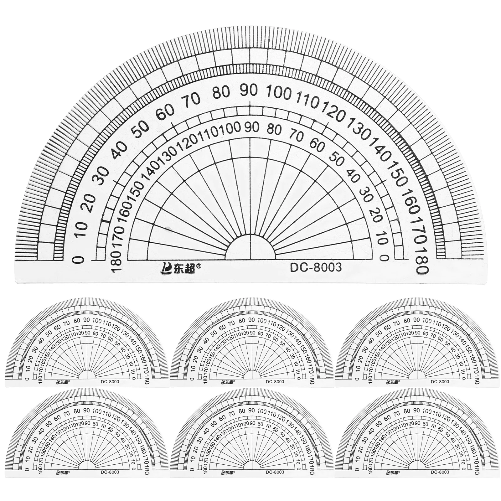 36 Pcs Stainless Steel Metal Rules Protractor Ruler Scale Angle Degrees Small Student