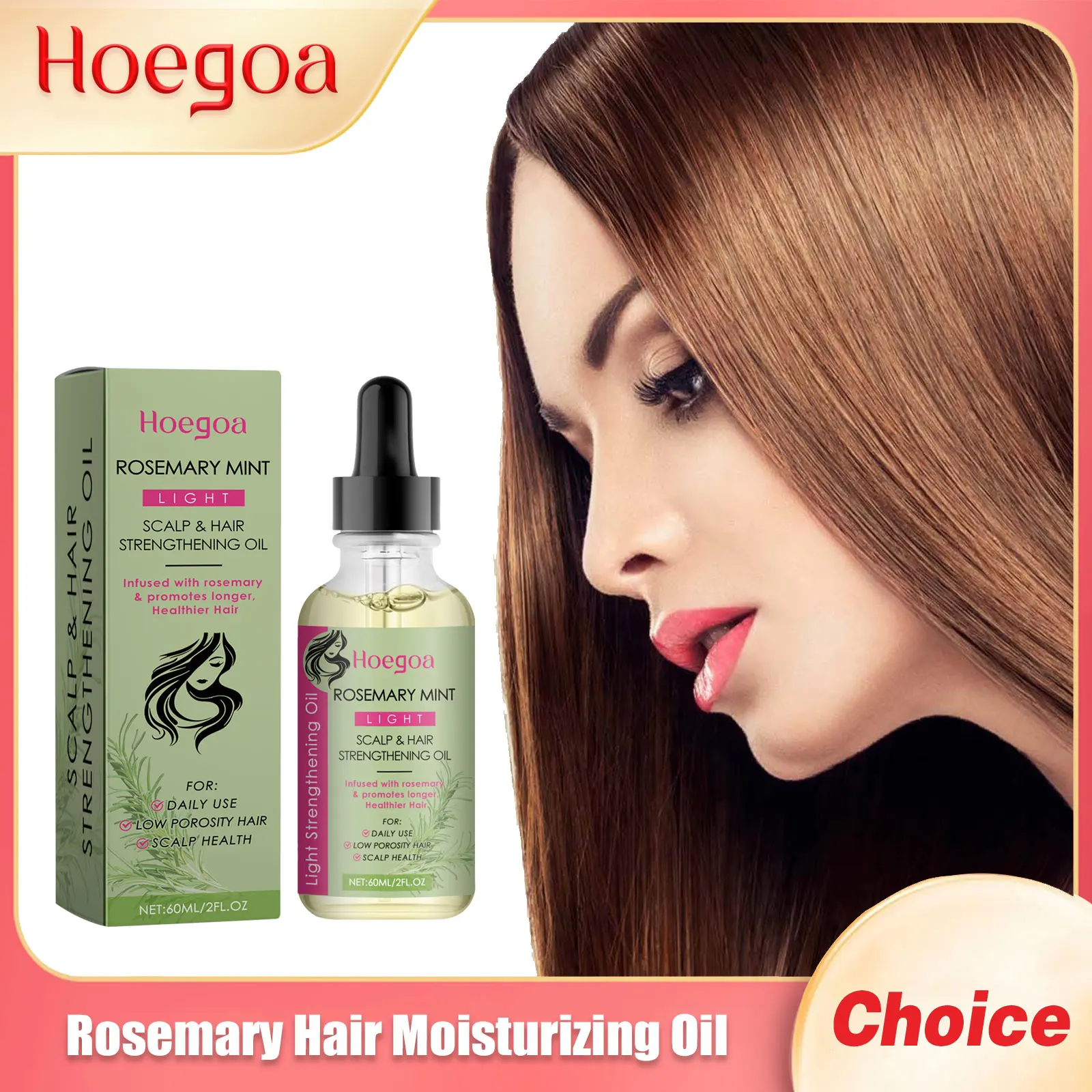 

Rosemary Hair Moisturizing Oil Reducing Loss Scalp Treatment Strengthen Regrowth Improving Frizz Nourish Dryness Hair Growth Oil