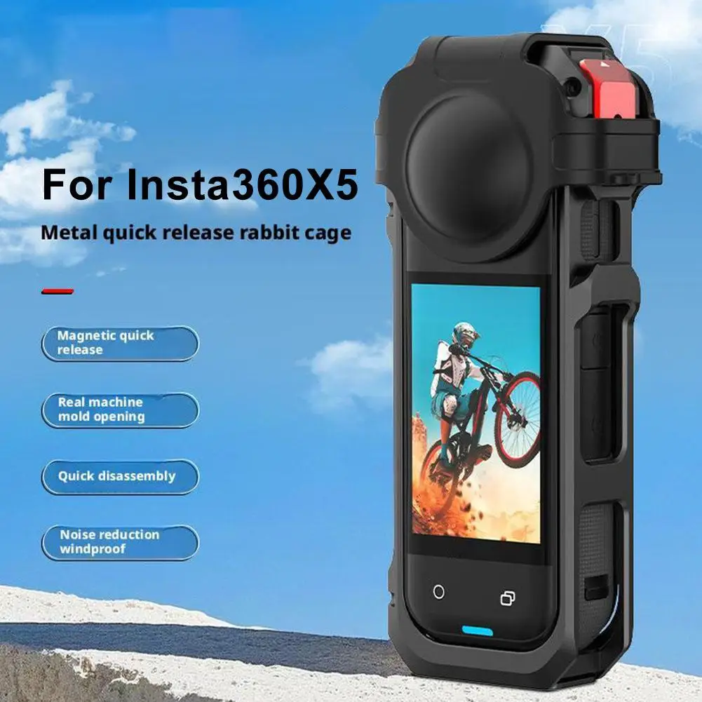For Insta360 X5 Metal Rabbit Cage Protective Expansion Case For Insta 360 X5 Action Camera Accessories L2R3 - Image 5