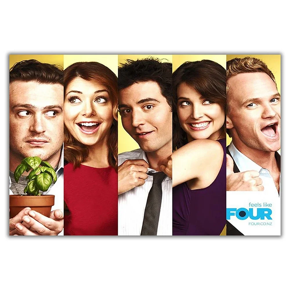 ملصق حائط من القماش الحريري SP053 كيف مع برنامج تلفزيوني لأمك (3) هدية تزيين منزلية فنية #2