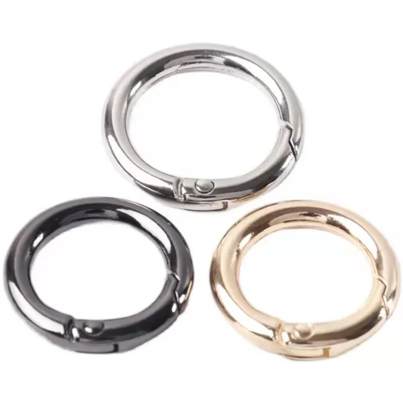 

5Pcs/lot Metal O Ring Spring Clasps Openable Round Carabiner Keychain Bag Clips Hook Dog Chain Buckles Connector For DIY Jewelry