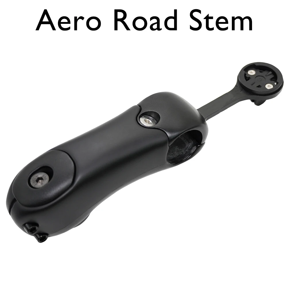 

Carbon Aero Road Bike Stem -17° to -7° Adjustable, 31.8mm GPS Computer Mount, Lightweight AngleFit System for Racing/Cyclocross