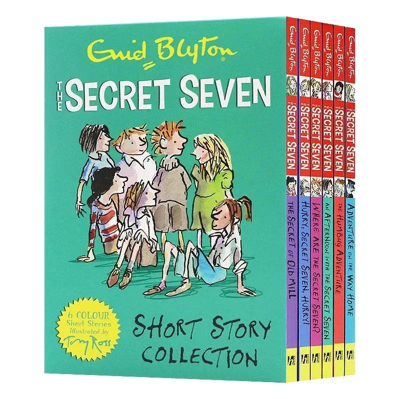 6 Book/set Enid Blyton The Secret Seven Adventure Detective Short Fiction Novel English Story Children's Literature Book